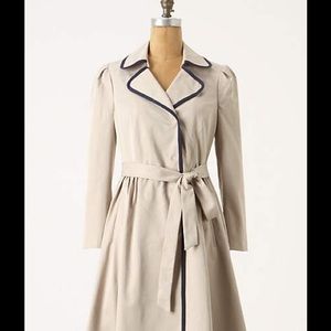 Anthropologie Elevenses Fair Lady Trench Size 2