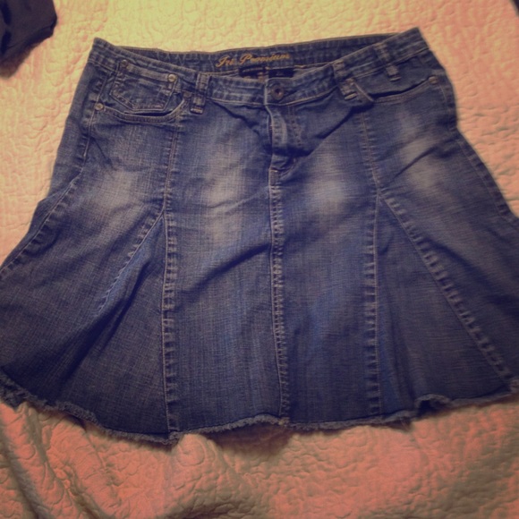 Jean flare skirt