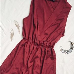 Burgundy red dress