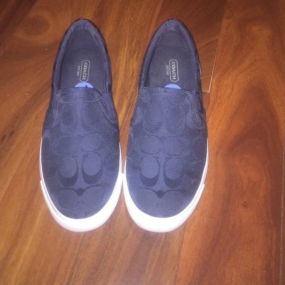 Navy blue coach shoes