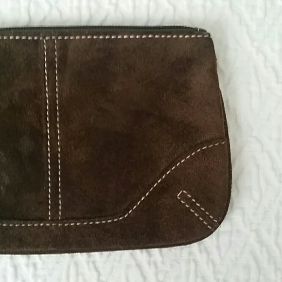 Coach chocolate brown sueded wristlet - Picture 3 of 4