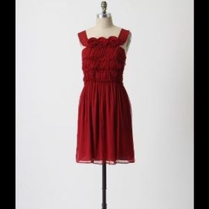 Anthropologie Burlapp Garnet Glow Dress Size 8