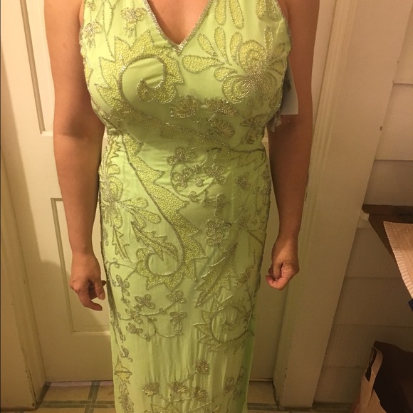 Sean John green dress with beads large