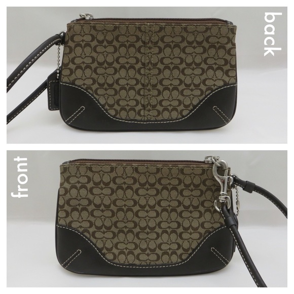 ❌ SOLD ❌ Coach Wristlet - Brown and Tan - Picture 2 of 4