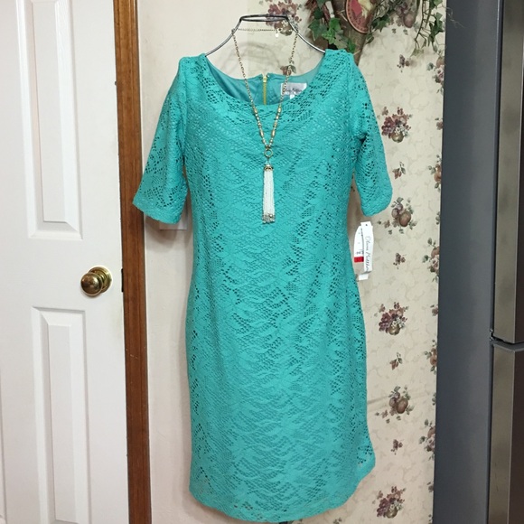 Sea Foam Green Crochet Dress