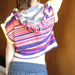 Henry Holland Tops - Henry Holland Designer Rainbow Crop Hoodie Henry Holland Tops - Henry Holland Designer Rainbow Crop Hoodie