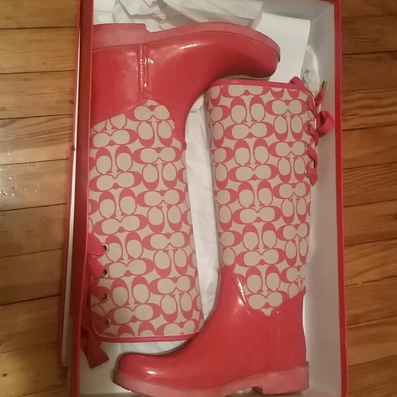 Coach Rain Boots (Tristee) - Picture 1 of 3