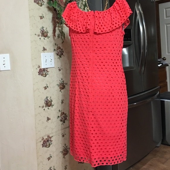 Fun Salmon Colored Dress - Picture 3 of 4