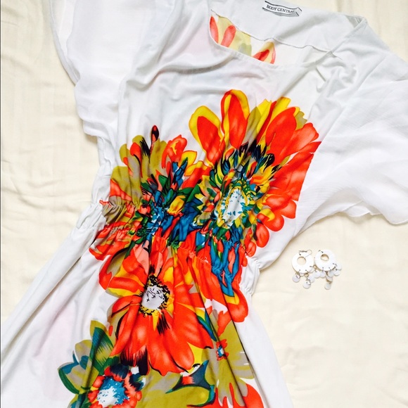 White floral dress