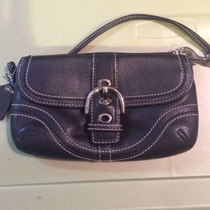 Black coach wristlet