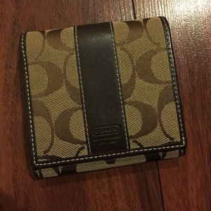 Brown Coach Signature Wallet
