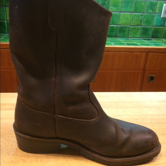 Men\'s Double H Leather Boots Size 9.5