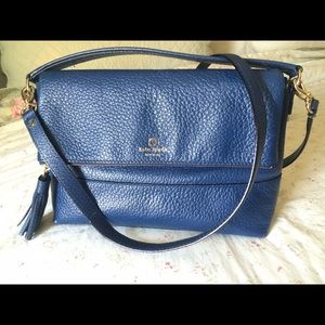 kate spade cross body satchel (cobalt)