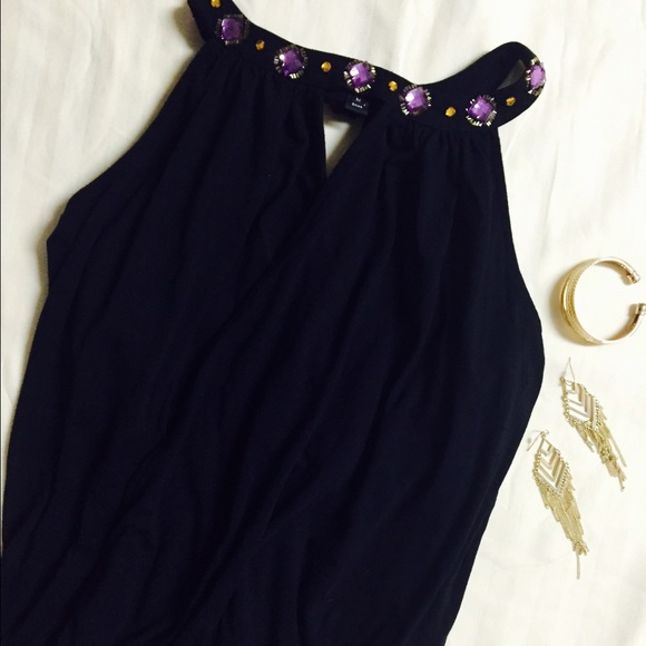 Black surplice top