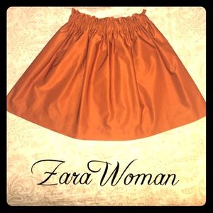 NWT Zara Woman burnt orange skirt