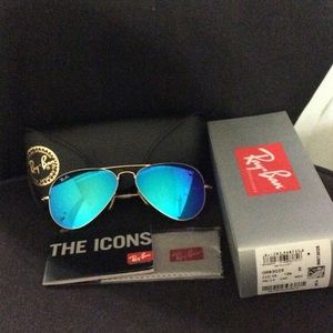 Ray ban rb3025 green/blue matte gold 112/19
