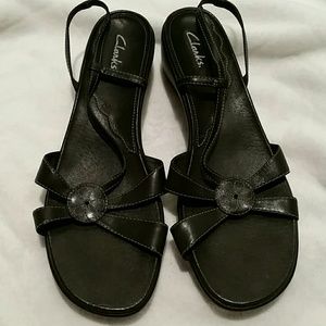 Clarks sandals with flower detail