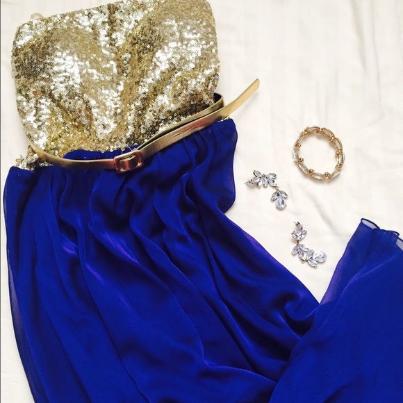 Sequin high low dress