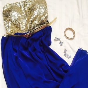 Sequin high low dress