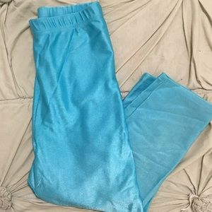 Neon blue leggings