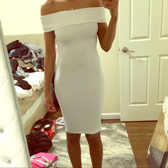 Nasty Gal Dresses & Skirts - White off the shoulder dress