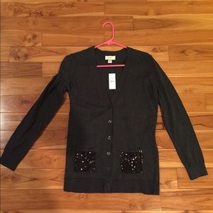 Loft Cardigan with Sequined Pockets