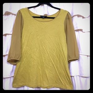 Banana Republic sheer sleeved top