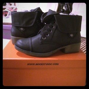 FINAL PRICE! Rocket Dog Black Combat Booties (NWT)