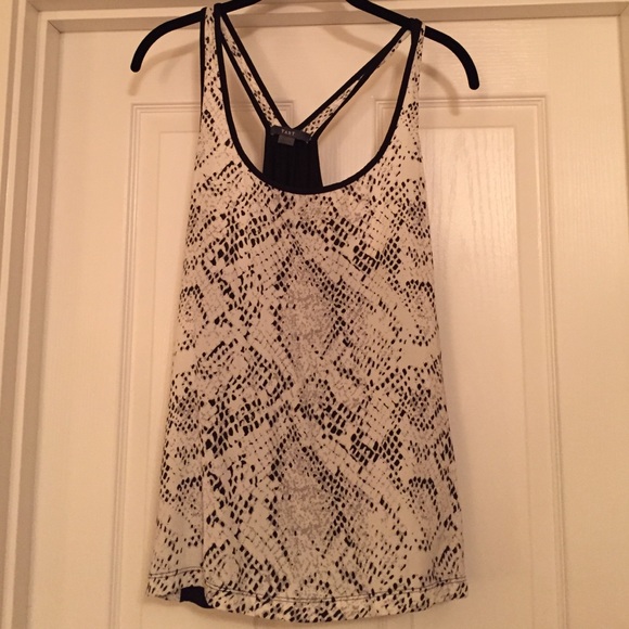Tart "snake print" racer back blouse