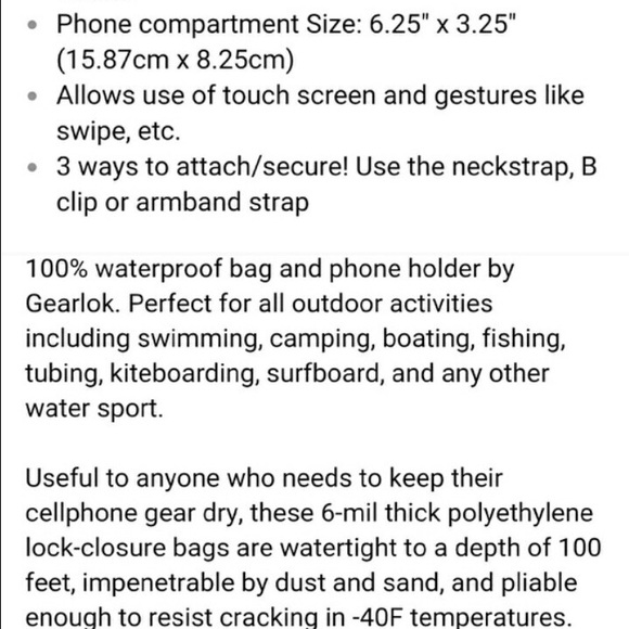 Gearlok Underwater Waterproof Pouch Bag - Picture 3 of 3