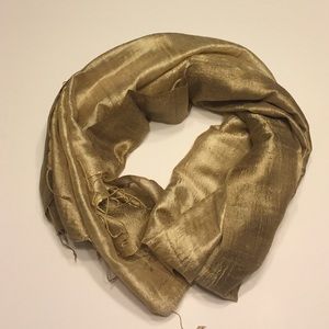 Gold silk scarf