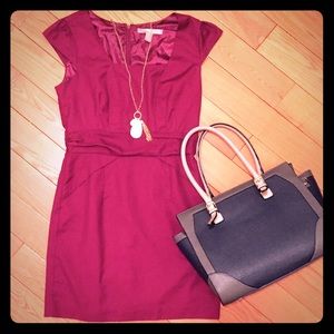 Red wine color dress
