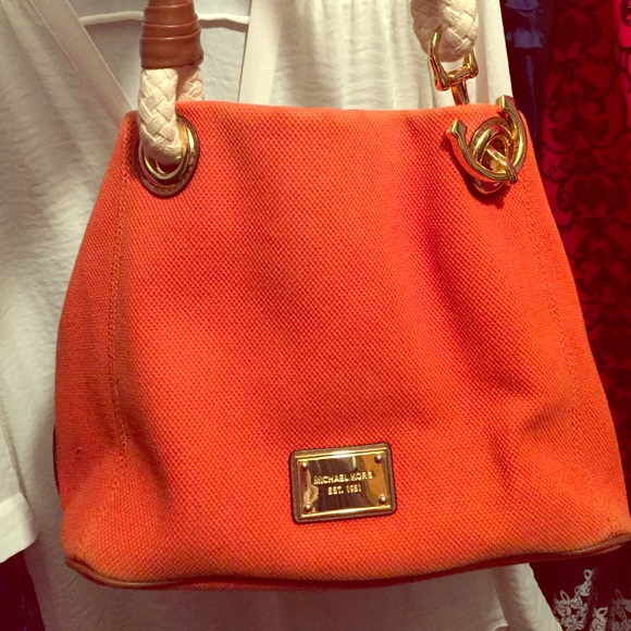 Orange Michael Kors Marina Bag