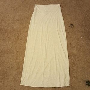 Cream colored maxi skirt