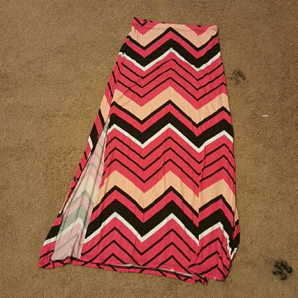 Striped maxi skirt