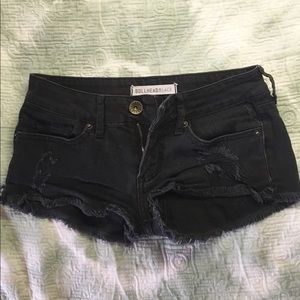 Bullhead black denim shorts
