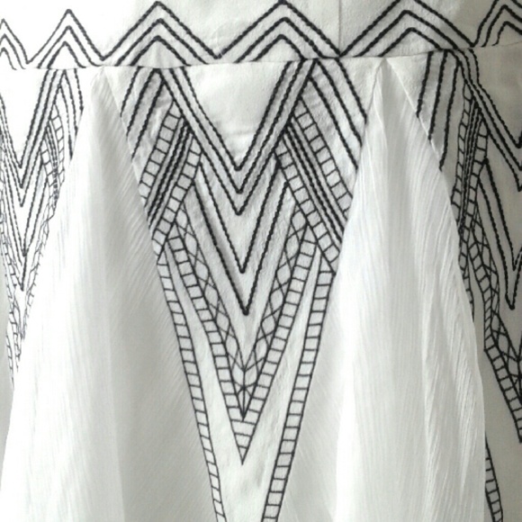 strapless embroidered radiating angles dress SOLD - Picture 3 of 4