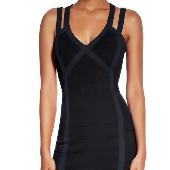 Strappy Black Bandage Dress