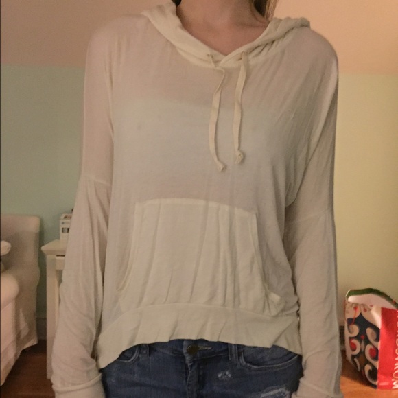 Lightly worn long sleeve hooded shirt