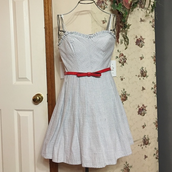 Get & White Seersucker Dress