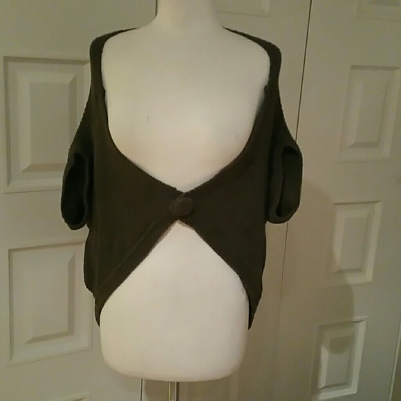 Brown high low cardigan