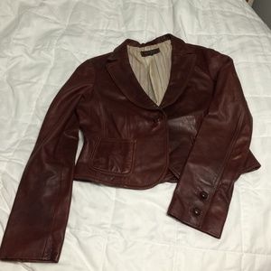 short bebe leather jacket