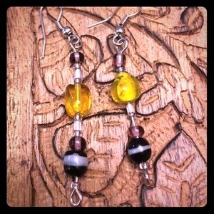 Beach glass earrings