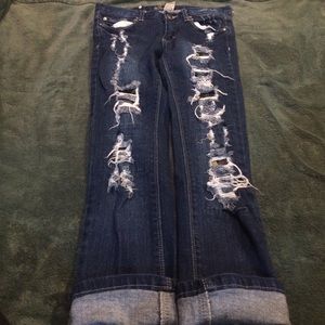 Denim capris