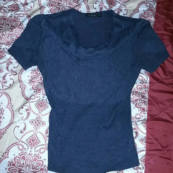 The Limited cowl neck short sleeve sweater