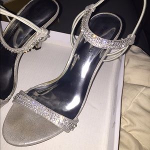 Pierre Dumas silver heels. Worn once
