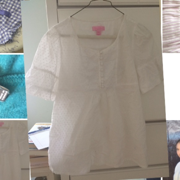 Lily Pulitzer Size 6 Flattering Embroidery Blouse