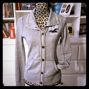 Button up Hollister Sweat shirt jacket