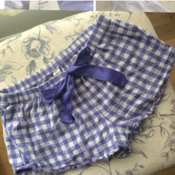 Forever 21 Pajama Shorts L Gingam Preppy Lavander