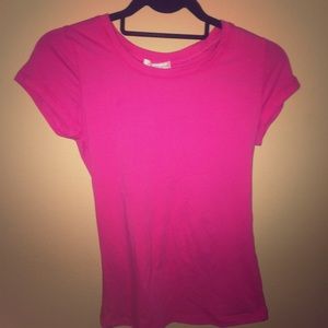 cute solid hot pink shirt  💕   something simple